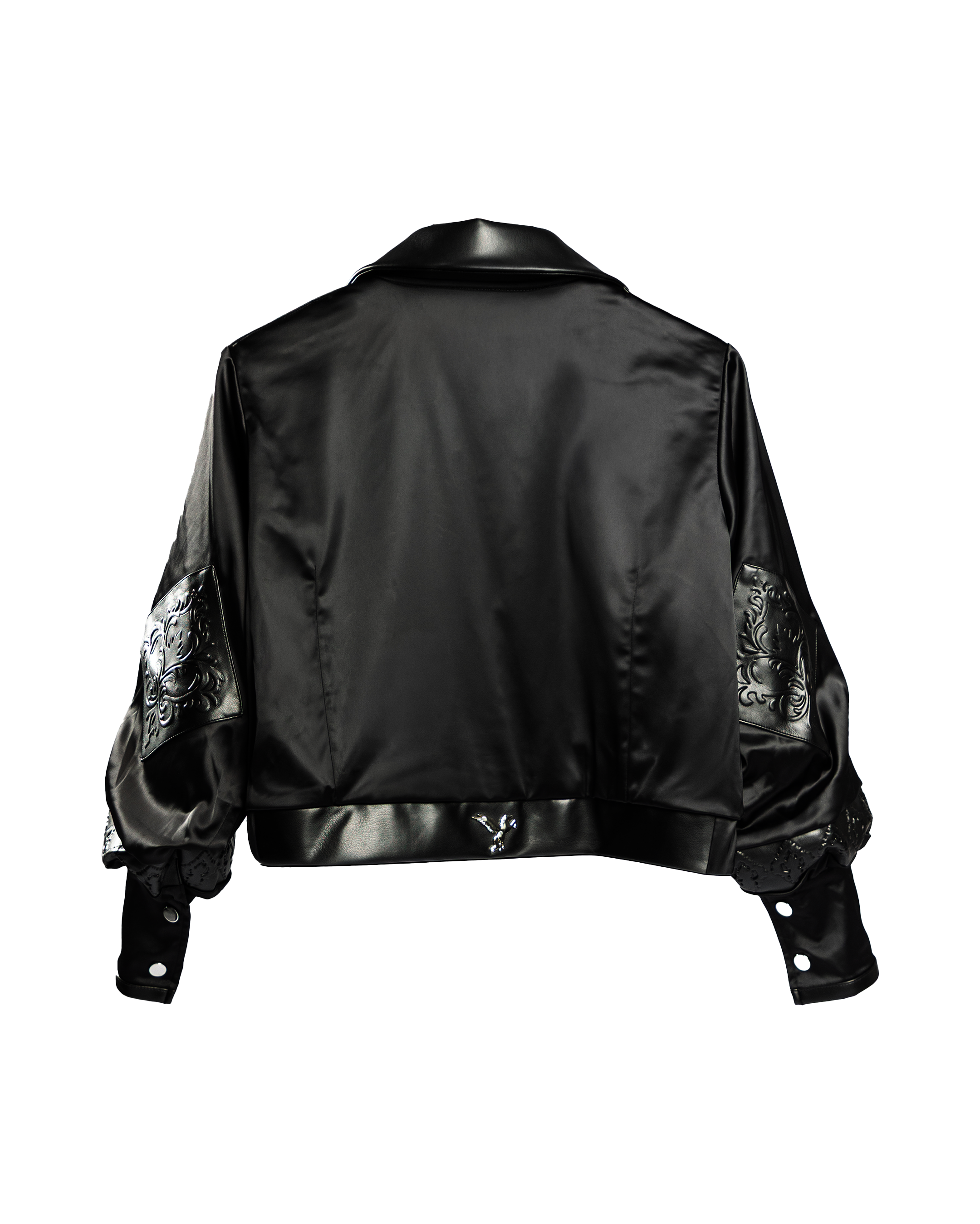 Povel Black Satin Jacket